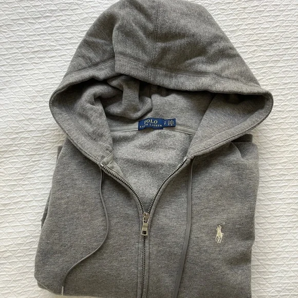 Polo Ralph Lauren Gray Zip up Hoodie size S - Picture 1 of 7